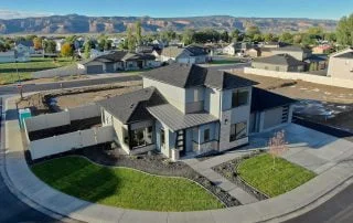 Aerial shot of customer home build by BOA Builders